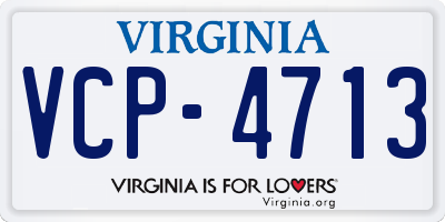 VA license plate VCP4713