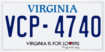 VA license plate VCP4740