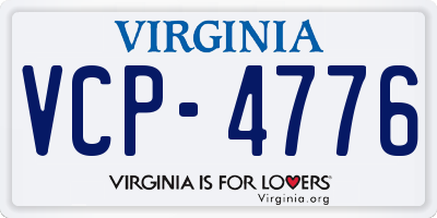 VA license plate VCP4776