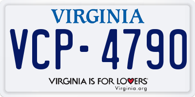 VA license plate VCP4790