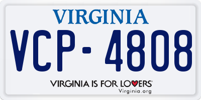 VA license plate VCP4808