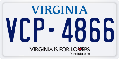 VA license plate VCP4866