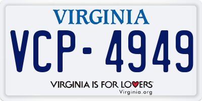 VA license plate VCP4949