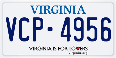VA license plate VCP4956