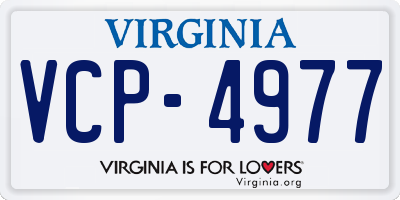 VA license plate VCP4977