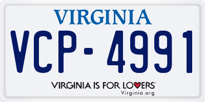 VA license plate VCP4991
