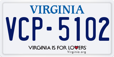 VA license plate VCP5102