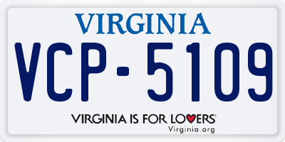 VA license plate VCP5109