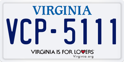 VA license plate VCP5111