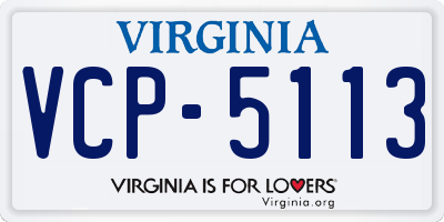VA license plate VCP5113