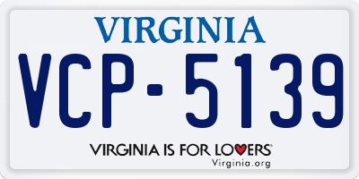 VA license plate VCP5139