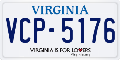 VA license plate VCP5176