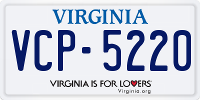 VA license plate VCP5220