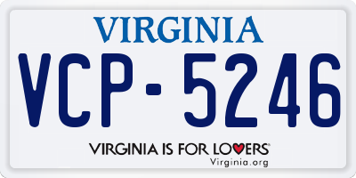 VA license plate VCP5246