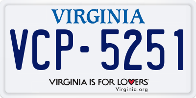 VA license plate VCP5251