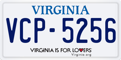 VA license plate VCP5256