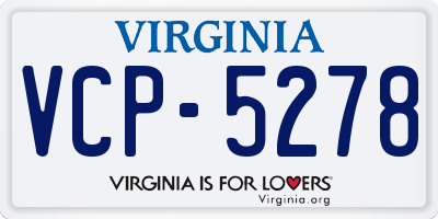 VA license plate VCP5278