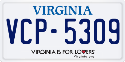 VA license plate VCP5309
