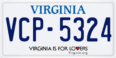 VA license plate VCP5324
