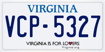 VA license plate VCP5327