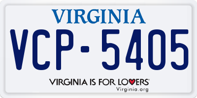 VA license plate VCP5405