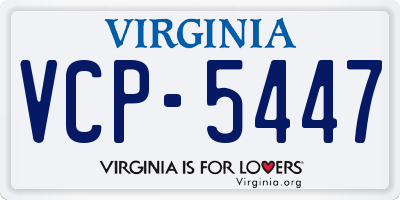 VA license plate VCP5447