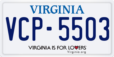 VA license plate VCP5503