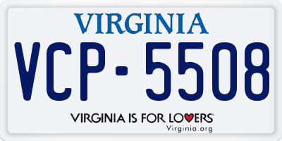 VA license plate VCP5508