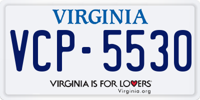 VA license plate VCP5530