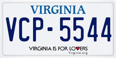 VA license plate VCP5544