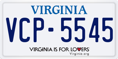 VA license plate VCP5545