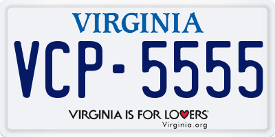 VA license plate VCP5555
