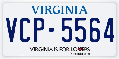 VA license plate VCP5564