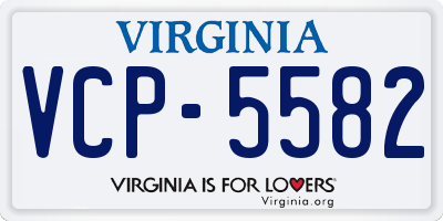 VA license plate VCP5582