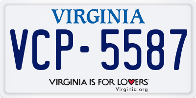 VA license plate VCP5587