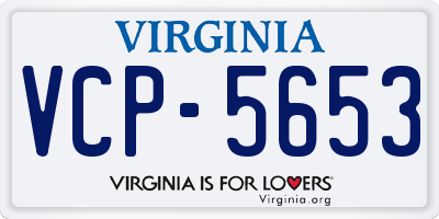 VA license plate VCP5653