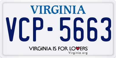 VA license plate VCP5663