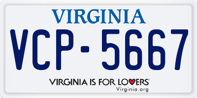 VA license plate VCP5667