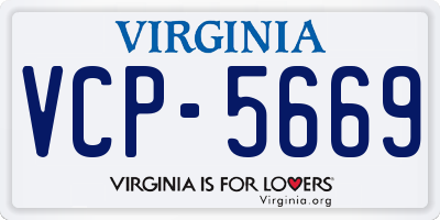 VA license plate VCP5669