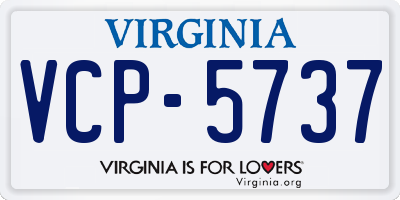 VA license plate VCP5737