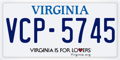 VA license plate VCP5745