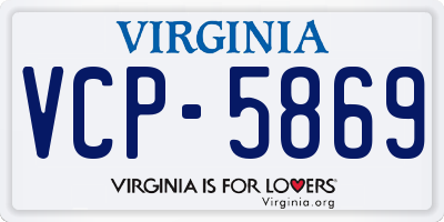 VA license plate VCP5869