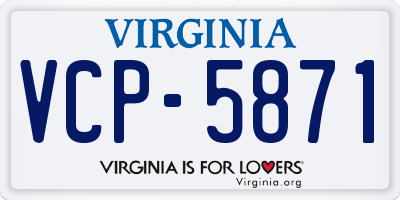 VA license plate VCP5871