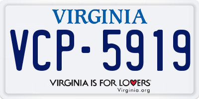 VA license plate VCP5919