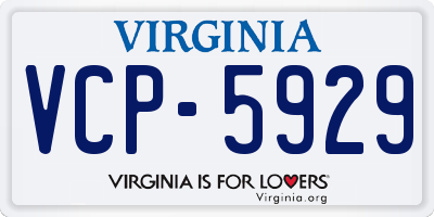 VA license plate VCP5929