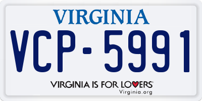 VA license plate VCP5991