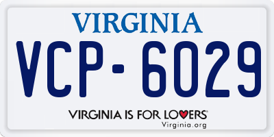 VA license plate VCP6029