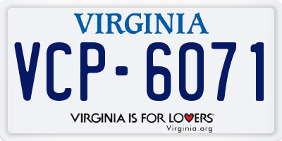 VA license plate VCP6071