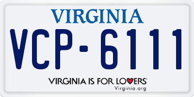 VA license plate VCP6111