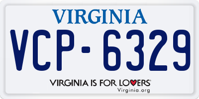 VA license plate VCP6329